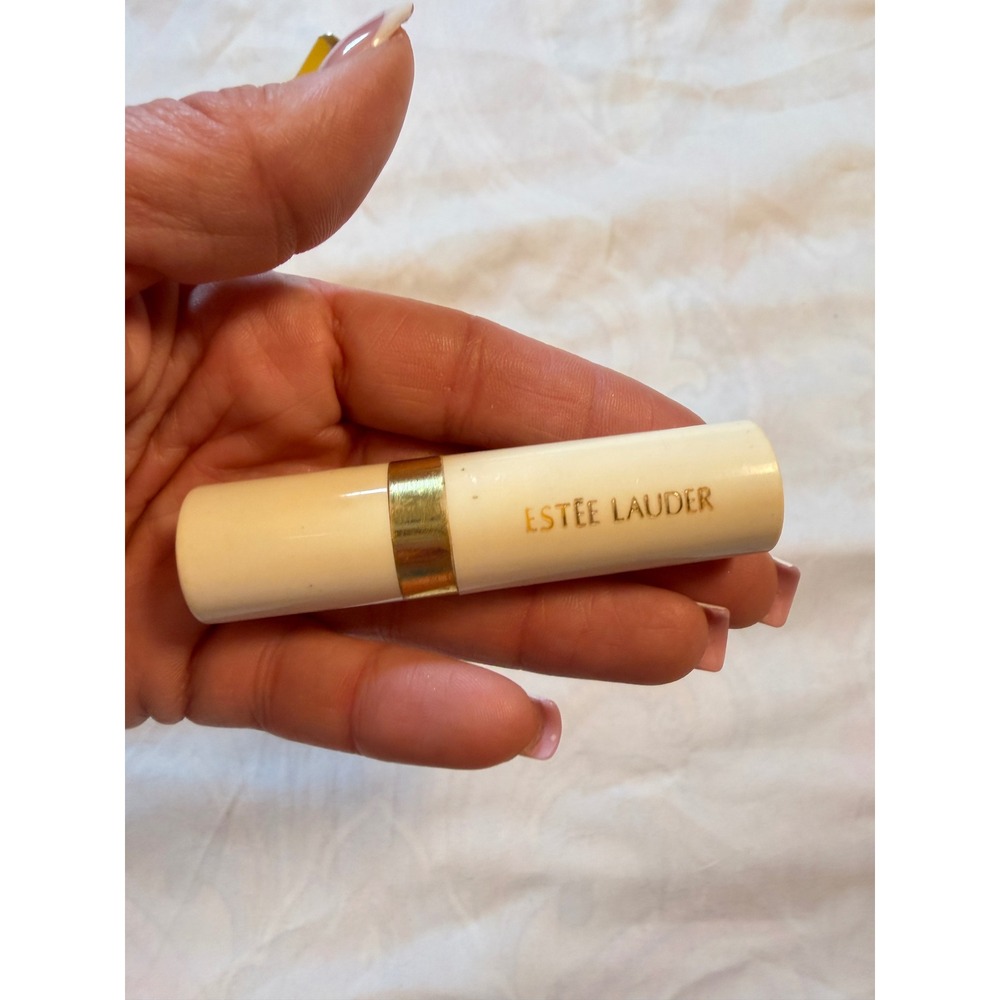 Estee Lauder Retractable Travel Makeup Brush Cream and Gold Case